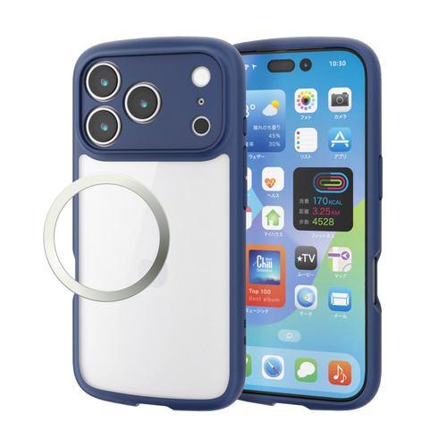 エレコム PM-A25CTSLFCKNV iPhone 17 Pro ケース 磁気吸着対応メタルステッカー付 TOUGH SLIM LITE 極限保