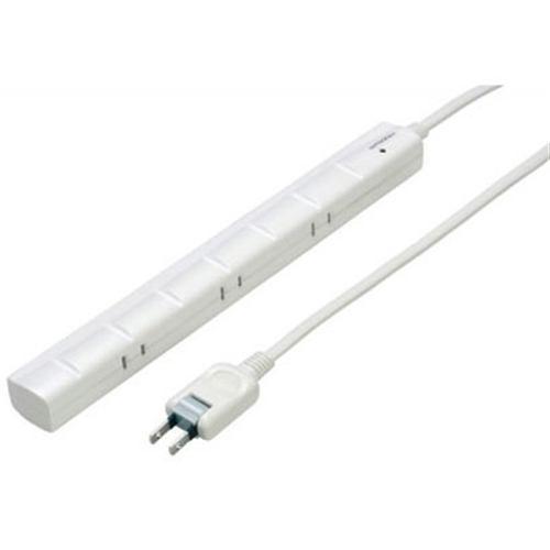 ヤザワ Y02YJKP705WH 3P対応スリムタップ 7個口 マグネット 5m 白