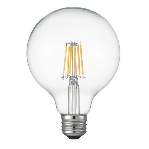 ヤザワ LDG6LG95C フィラメントLED 60W G95 ボール形 E26 クリア