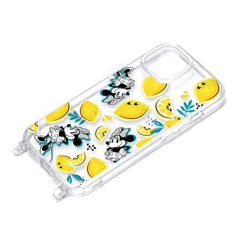 PGA PG-D23APT16MNE iPhone15 ショルダーストラップホール付クリアハイブリッドケース Premium Style ミニーマウ