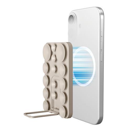 エレコム P-TKPTMAGS01BG スマホホルダー 吸盤 MagSafe対応 iPhone用 スタンド機能付 縦横対応 コンパクト TakoPi