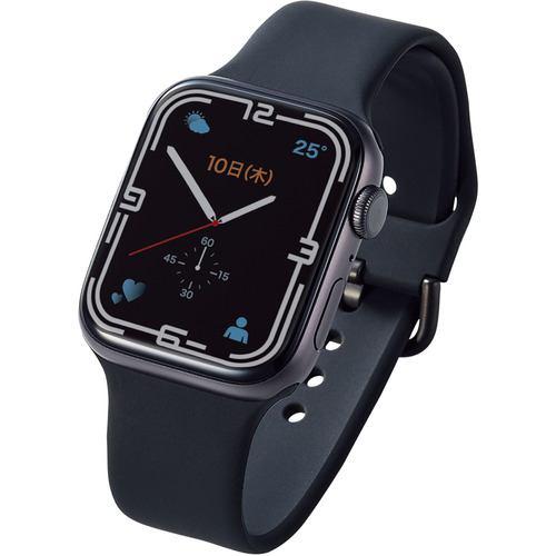 エレコム AW-45BDSCLBK Apple Watch用Lサイズシリコンバンド [ 49mm 45mm 44mm 42mm ] シリコン ロング