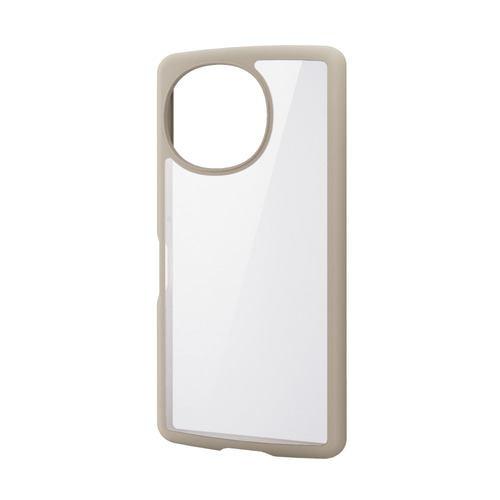 エレコム PM-S252TSLFCBE AQUOS R10 ( SH-51F ) ケース ハイブリッド カバー カメラレンズ保護設計 カフェオレ