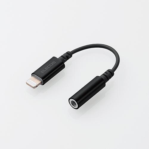エレコム MPA-L35DS01BK Lightning-φ3.5mmステレオミニジャック変換ケーブル ブラック