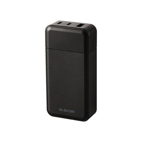 エレコム DE-C51L-10000BK 残量が見える高出力モバイルバッテリー(10000mAh/30W) スマホ タブレット SWITCH 充電可