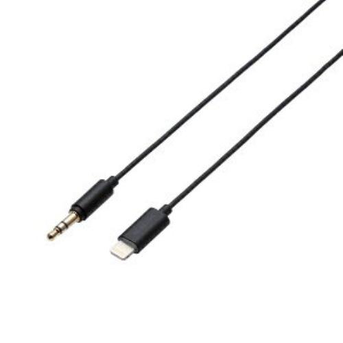 エレコム AUXケーブル Lightning-φ3.5オス スリムデザイン 1.0m AX-L35D10BK ブラック