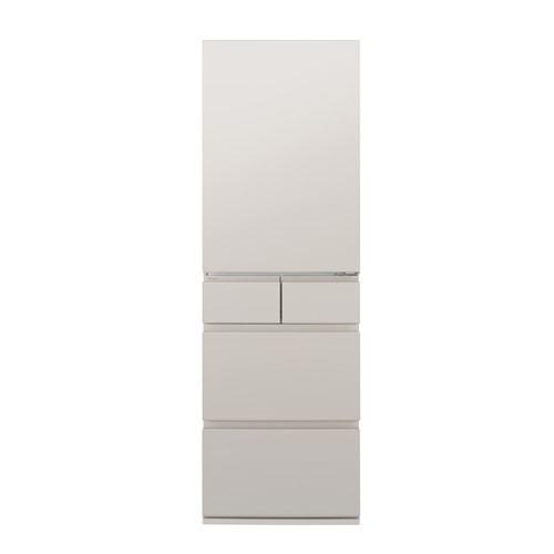 パナソニック 冷蔵庫 450L 右開き 5ドア 幅60cm 大容量冷凍室 トップユニット方式 シャキシャキ野菜室 NR-E45RY3-C ベージュ系