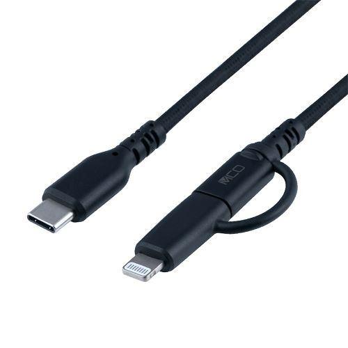 ナカバヤシ SCL-AD10BK Lightningアダプタ付きUSB PDケーブル 1m ブラック