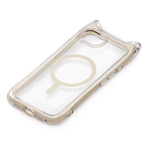 PGA PG-25KMA10BE iPhone 16e用 MagSafe対応 ネコミミ エアクッションケース ベージュ