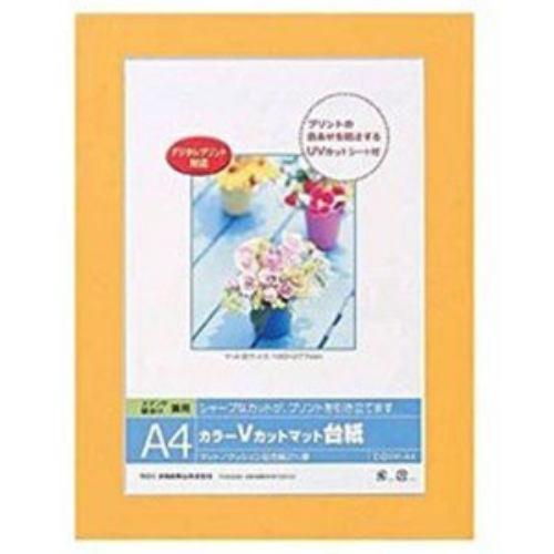 ナカバヤシ Vカットマット台紙 Digio (A4/オレンジ) DGVM-A4-O