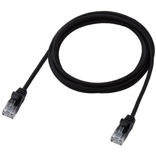 エレコム LD-GPAM/BK20 LANケーブル CAT6A 2m 爪折れ防止 ブラック