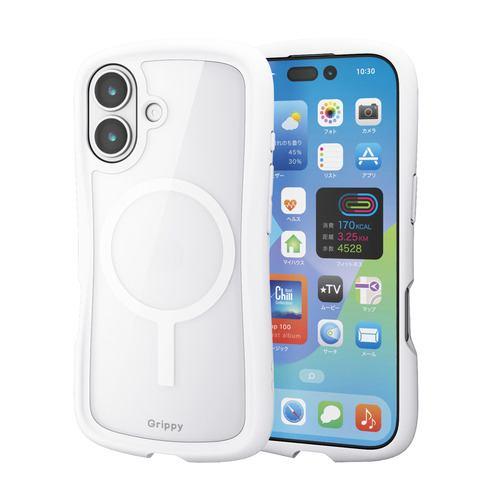 エレコム PM-A25AGRPFMWH iPhone 17 ケース ハイブリッド カバー MAGKEEP 磁力吸着ワイヤレス充電対応 Grippy 