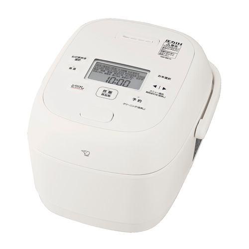 象印マホービン NW-BB10-WA 圧力IH炊飯ジャー 豪熱大火力 鉄器コート黒まる厚釜 5.5合炊き ホワイト