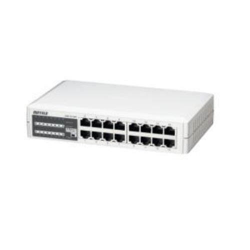 バッファロー LSW3-TX-16NP10 100MスイッチングHub プラスチック筐体 電源内蔵モデル 16ポート