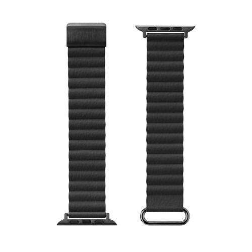 PGA PG-AW49MG01BK Apple Watch 49/45/44/42mm用 PUレザーマグネットバンド ブラック
