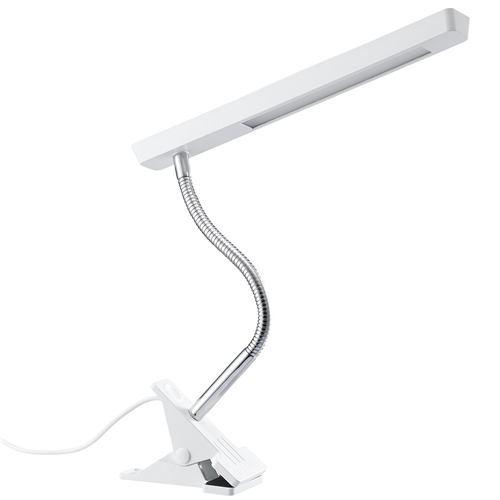 ヤザワ CFLE05D15WH LEDフレキシブルクリップライト 約1200lux USBアダプター付 アーム約260mm ホワイト