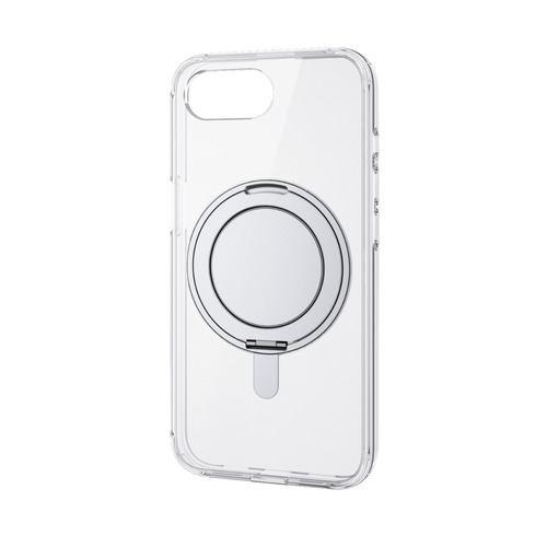 エレコム PM-A25SMAGSTSV iPhone 16e ハイブリッドケース MAGKEEP スタンド