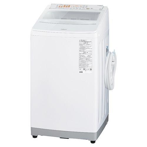 AQUA 全自動洗濯機 上開き 洗濯8kg 幅 幅59cm 泡フルウォッシュ 液体洗剤・柔軟剤自動投入 つけおきコース AQW-VP8B(W) ホワ