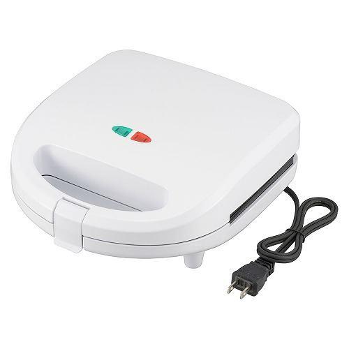 オーム電機 COK-YH71-W ホットサンドメーカー 食パン8枚・10枚切り用 縦置き収納 ホワイト