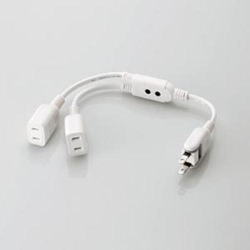 電源コード エレコム 延長 T-ADR3WH ACアダプタ用電源延長コード (0.2m /2個口)