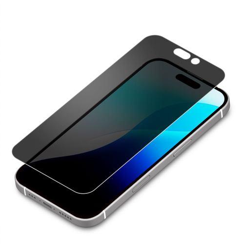 PGA PG-24AGL03MB iPhone 16/15/15 Pro用 液晶保護ガラス Dragontrail [覗き見防止/高光沢] Prem