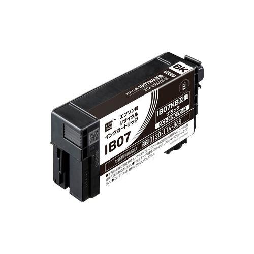 【推奨品】エコリカ ECI-EIB07B-B エコリカ エプソン IB07KB 対応 リサイクル インク カートリッジ 残量表示機能付 ブラック