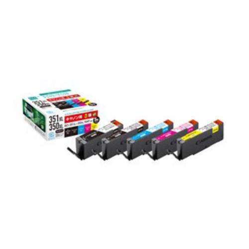 インク エコリカ カートリッジ ECI-C351XL-5P キヤノンBCI-351XL+350XL/5MP互換リサイクルインクカートリッジ 5色パッ