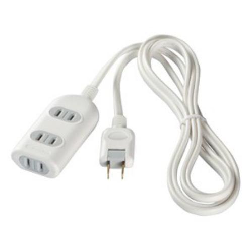 バッファロー 2ピン式電源タップ 3個口タイプ 雷サージ防止付 2m ホワイト BSTAPSG2320WH