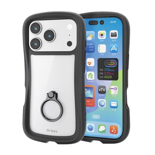 エレコム PM-A25CGRPFRBK iPhone 17 Pro ケース リング付 Grippy ブラック
