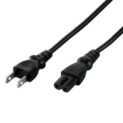 バッファロー 電源ケーブル 2ピンソケット(メス)⇔2ピンプラグ(オス) ブラック 0.2m BSACC0502BKA