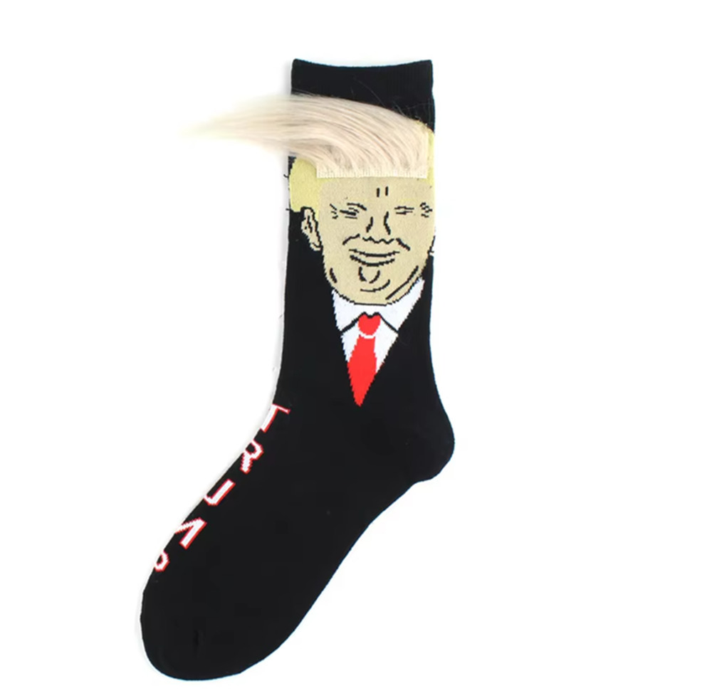 トランプ 靴下 ドナルド 大統領 ソックス おもしろ ジョーク 面白いソックス 一足  - 画像1