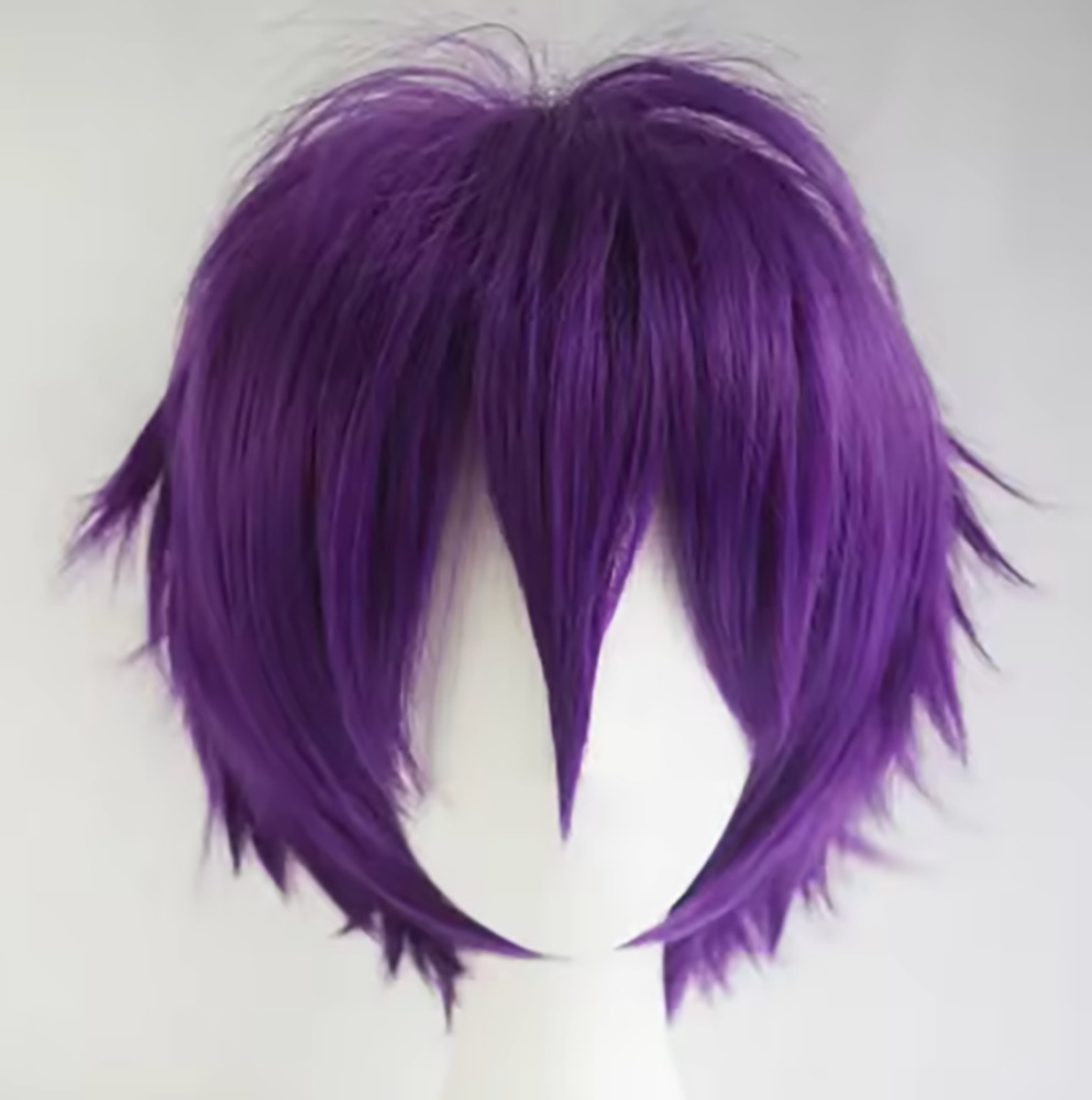 コスプレ カラー ウィッグ ショート キャラクター ヘア アニコス コミケ 併せ ハロウィン イベント かつら ウィッグ  ライトブルー - 画像2