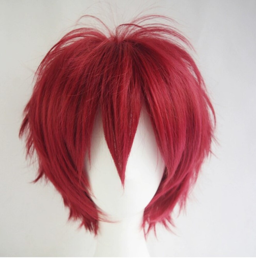 コスプレ カラー ウィッグ ショート キャラクター ヘア アニコス コミケ 併せ ハロウィン イベント かつら ウィッグ  ピンク - 画像2