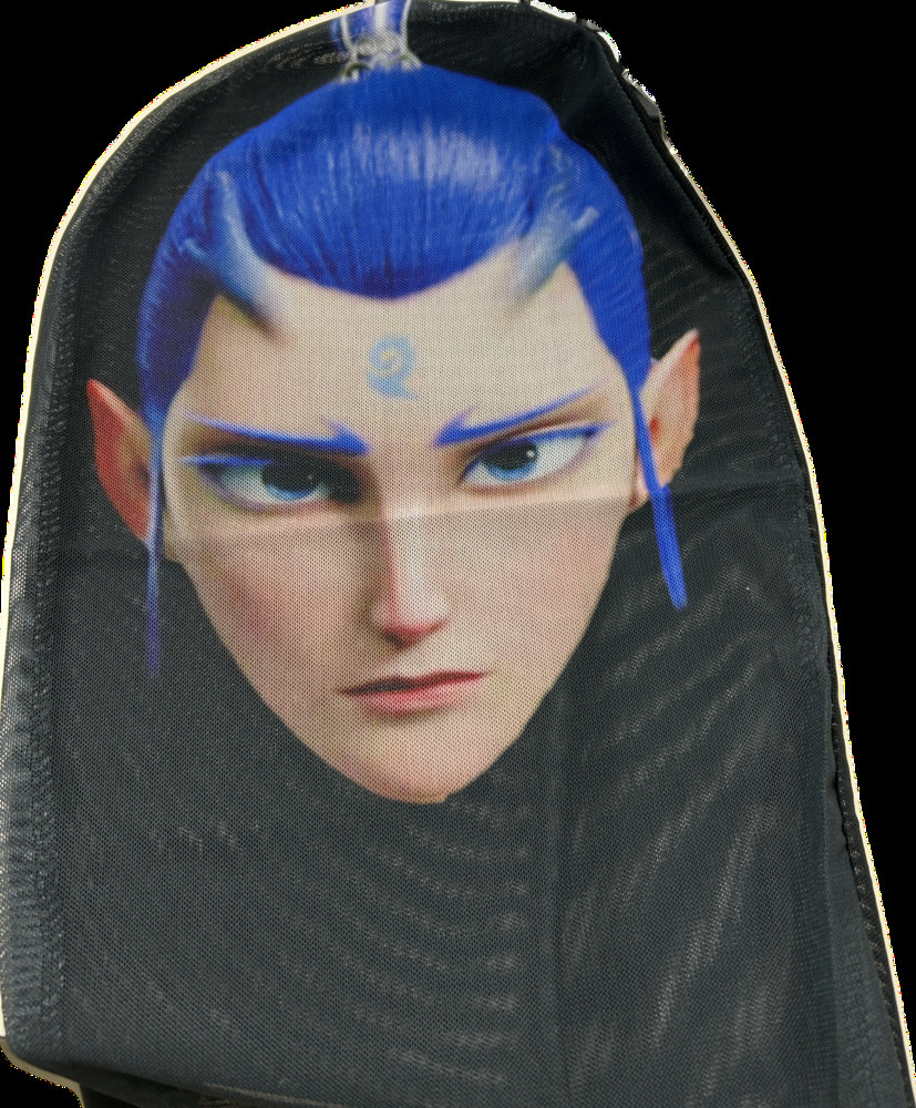 ナタ フェイスマスク ナーザ 魔童降臨 プリントマスク 仮面 メッシュ コスプレ ハロウィン ナタ2 - 画像2