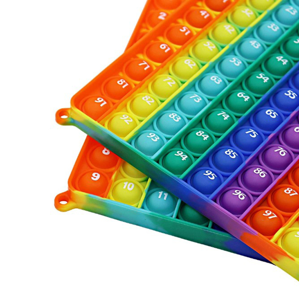 バブルプレス 足し算 掛け算 一桁 二桁 シリコン ポップ 知育玩具 おもちゃ 学習 子供 イット  - 画像2