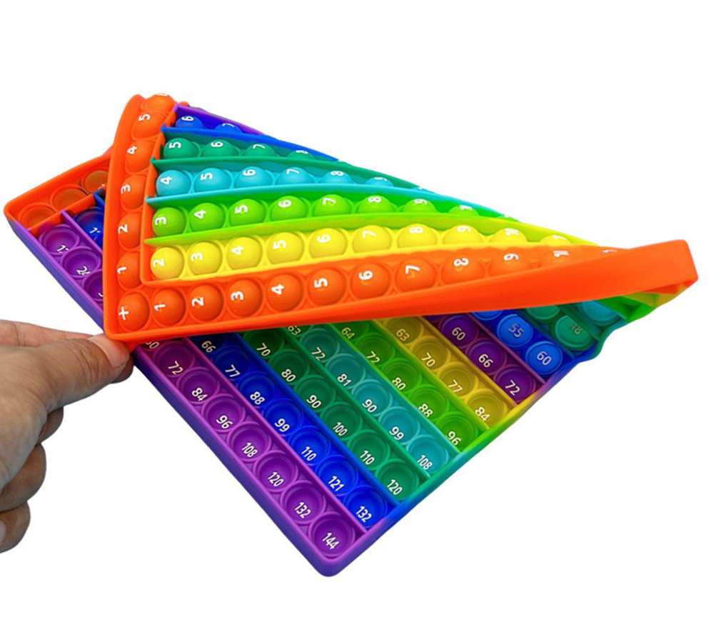 バブルプレス 足し算 掛け算 一桁 二桁 シリコン ポップ 知育玩具 おもちゃ 学習 子供 イット  - 画像3