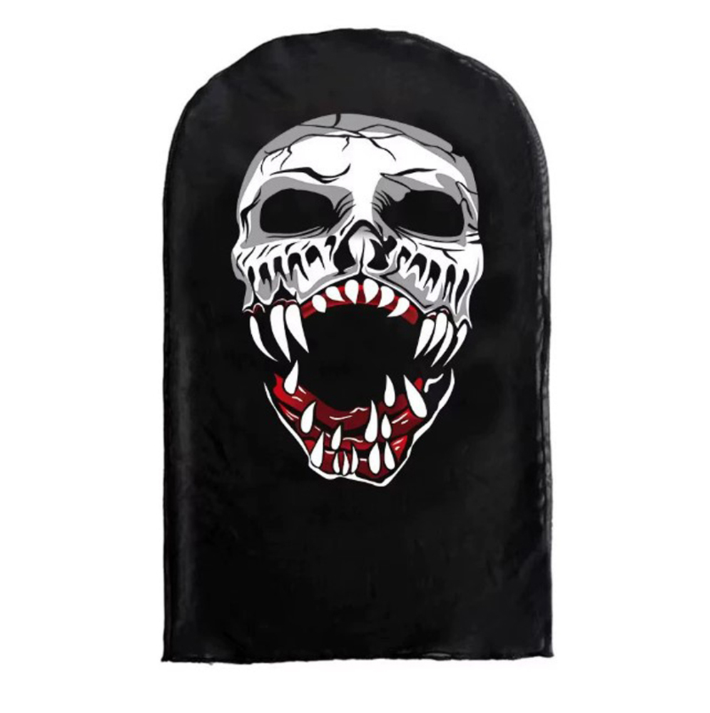 ハロウィン 3D仮面 ホラー 被り物 鬼 フェイス プリントマスク メッシュ コスプレ 死神 - 画像1