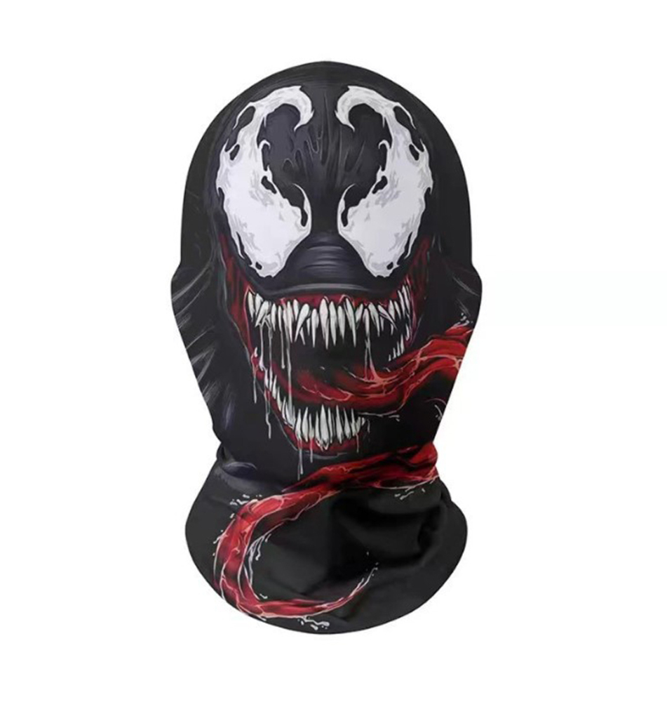 ハロウィン 3D仮面 ホラー 被り物 鬼 フェイス プリントマスク メッシュ コスプレ 死神 - 画像3