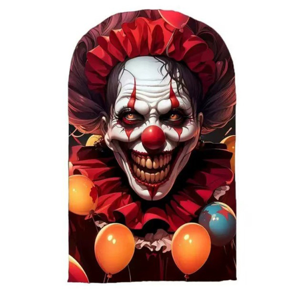 ハロウィン 3D仮面 ホラー 被り物 鬼 フェイス プリントマスク メッシュ コスプレ ジョーカー - 画像1