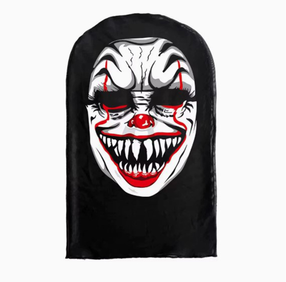 3D プリント 仮面 ホラー 被り物 ジョーカー ハロウィン フェイス マスク メッシュ コスプレ ピエロ - 画像1