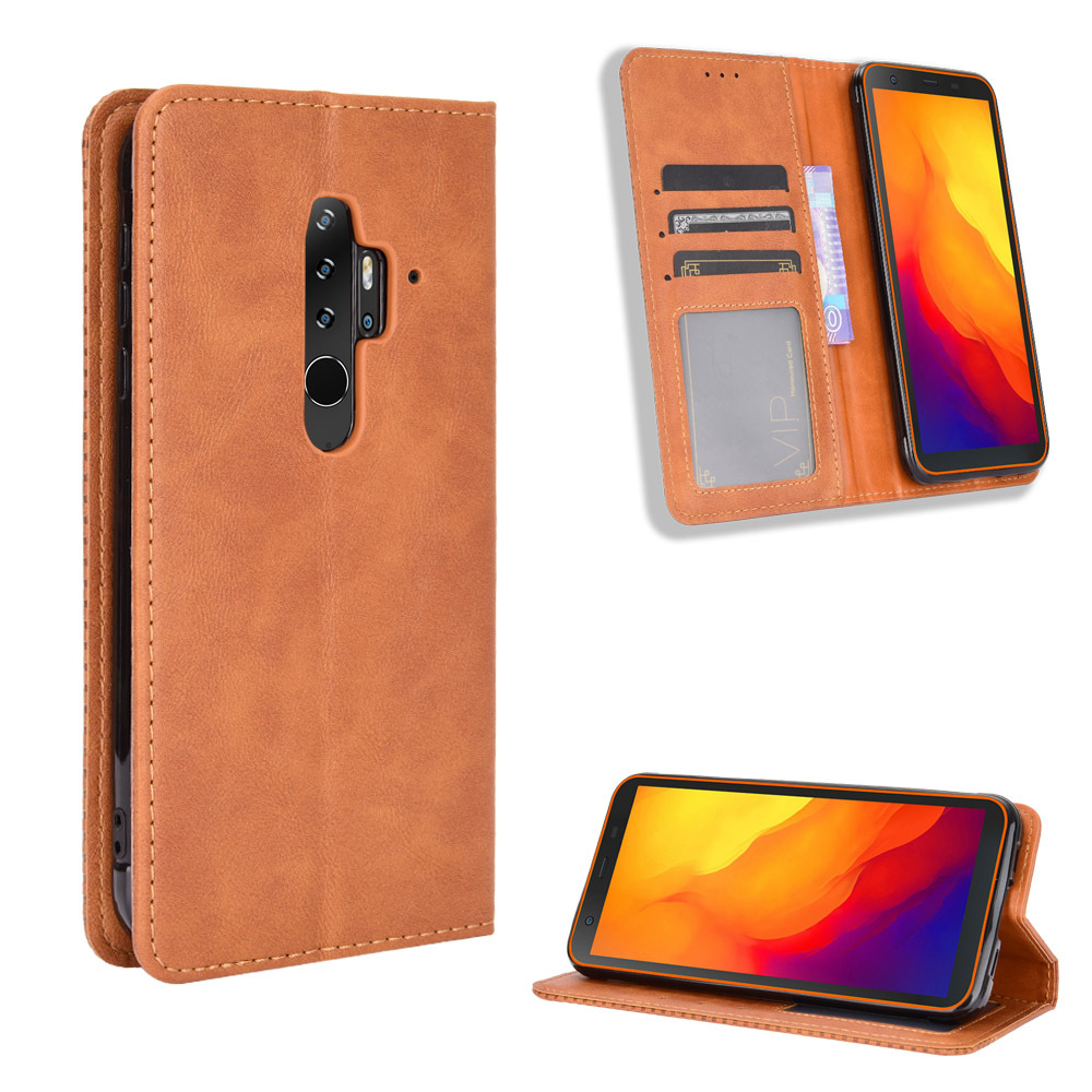 Blackview BV6300Pro ケース ヴィンテージ スリム  BV6300Pro用-褐色 - 画像1