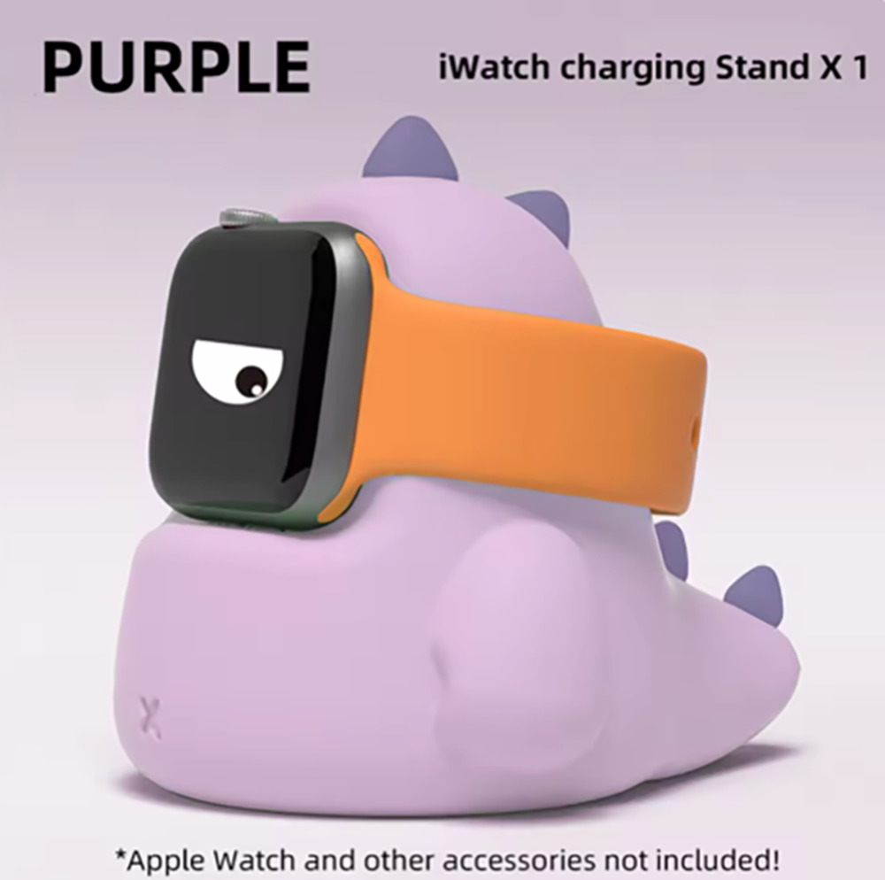 Apple Series Watch 恐竜 充電スタンド 腕時計 アップルウォッチ  パープル - 画像1