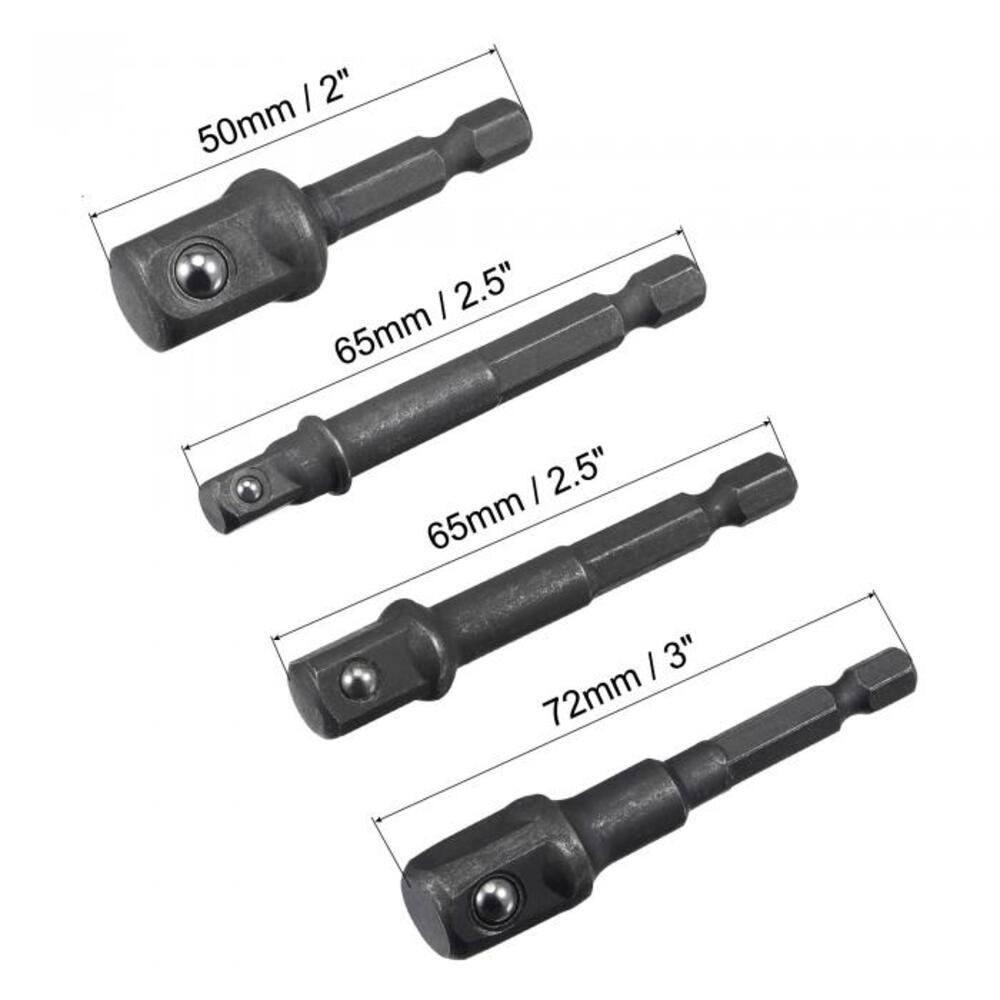 電動ドリル用 六角 ハンドルアダプター 8本セット エクステンションロッド ソケット変換  - 画像3