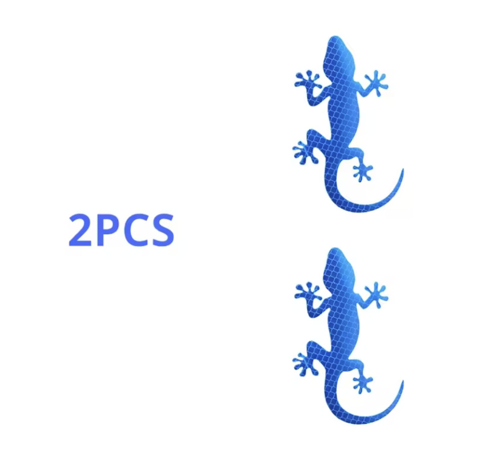 カーステッカー 車反射 ステッカー トカゲ リザード リフレクター テープ デカール ブルー - 画像1