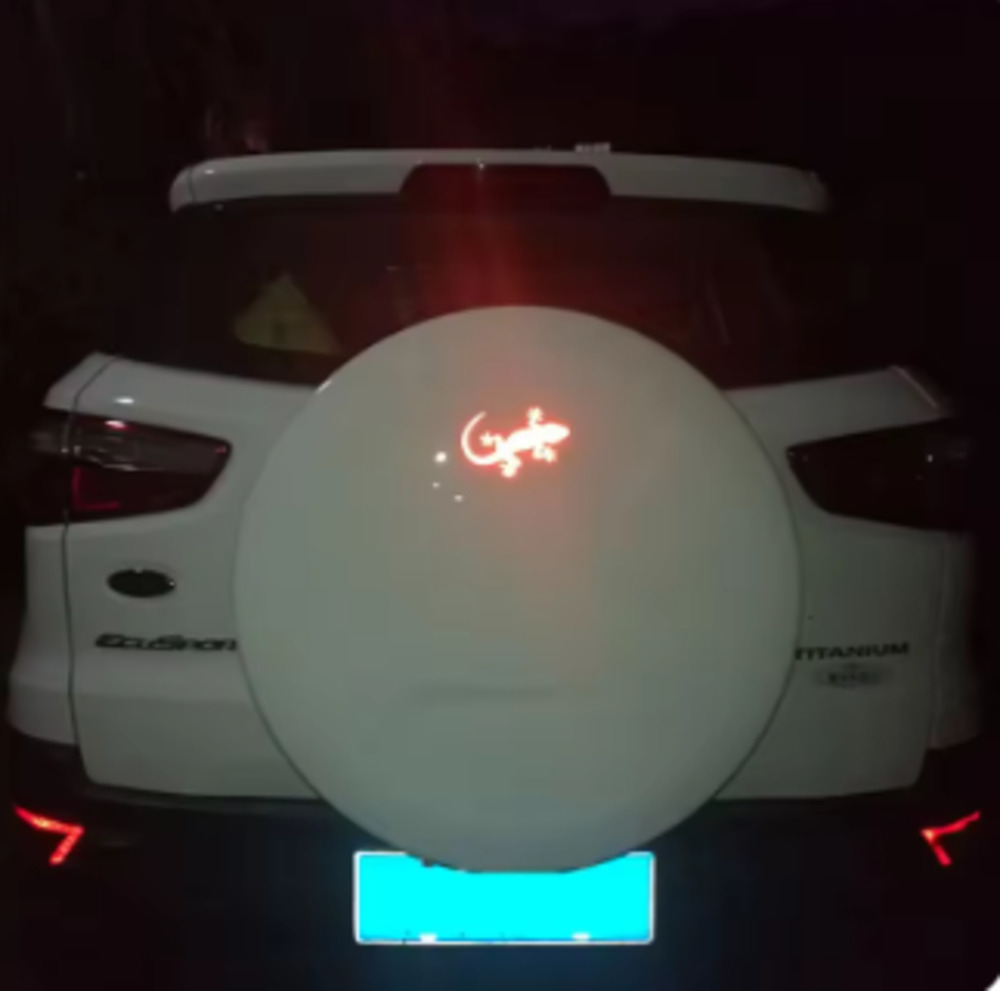 カーステッカー 車反射 ステッカー トカゲ リザード リフレクター テープ デカール ブルー - 画像3