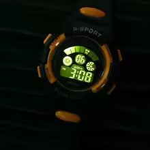 子供 デジタル 時計 防水 多機能 目覚まし 時計 LED デジタル 腕時計 男の子 女の子  青 - 画像2