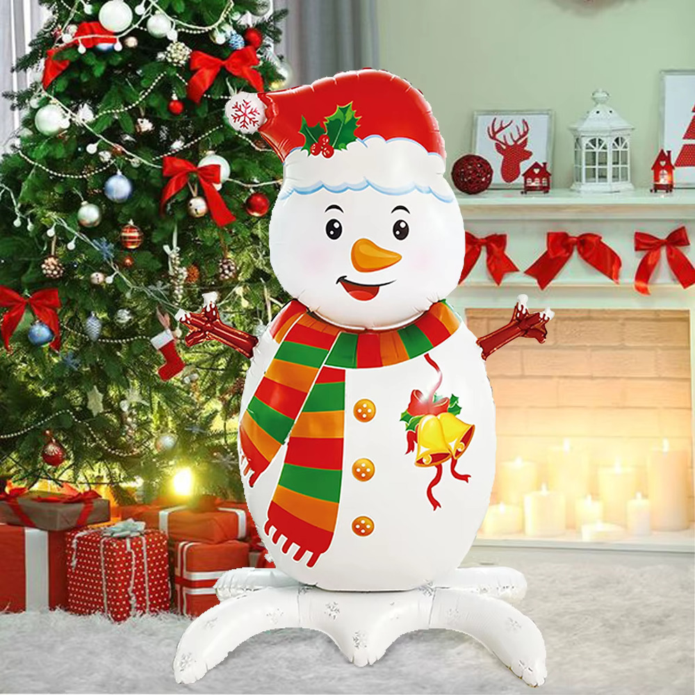 クリスマス スタンド パーティー 装飾 雪だるま ホイルバルーン 風船 イベント 家 店 飾り  - 画像2