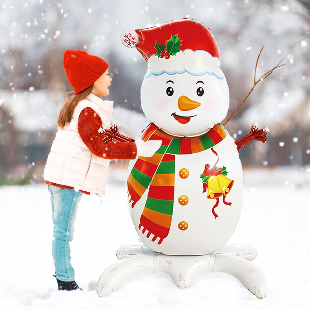 クリスマス スタンド パーティー 装飾 雪だるま ホイルバルーン 風船 イベント 家 店 飾り  - 画像4