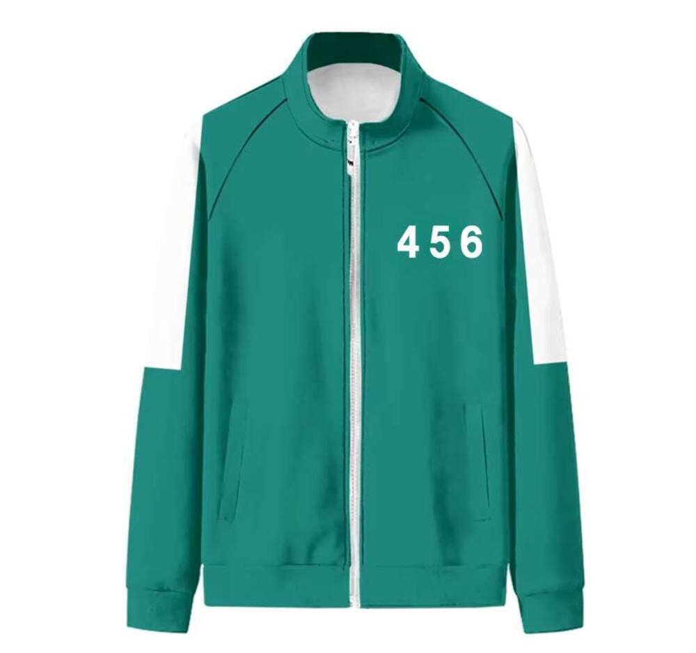 緑ジャージ 456番 上下セット 韓国 スポーツウェア ハロウィン コスプレ イカゲーム  仮装 L - 画像2