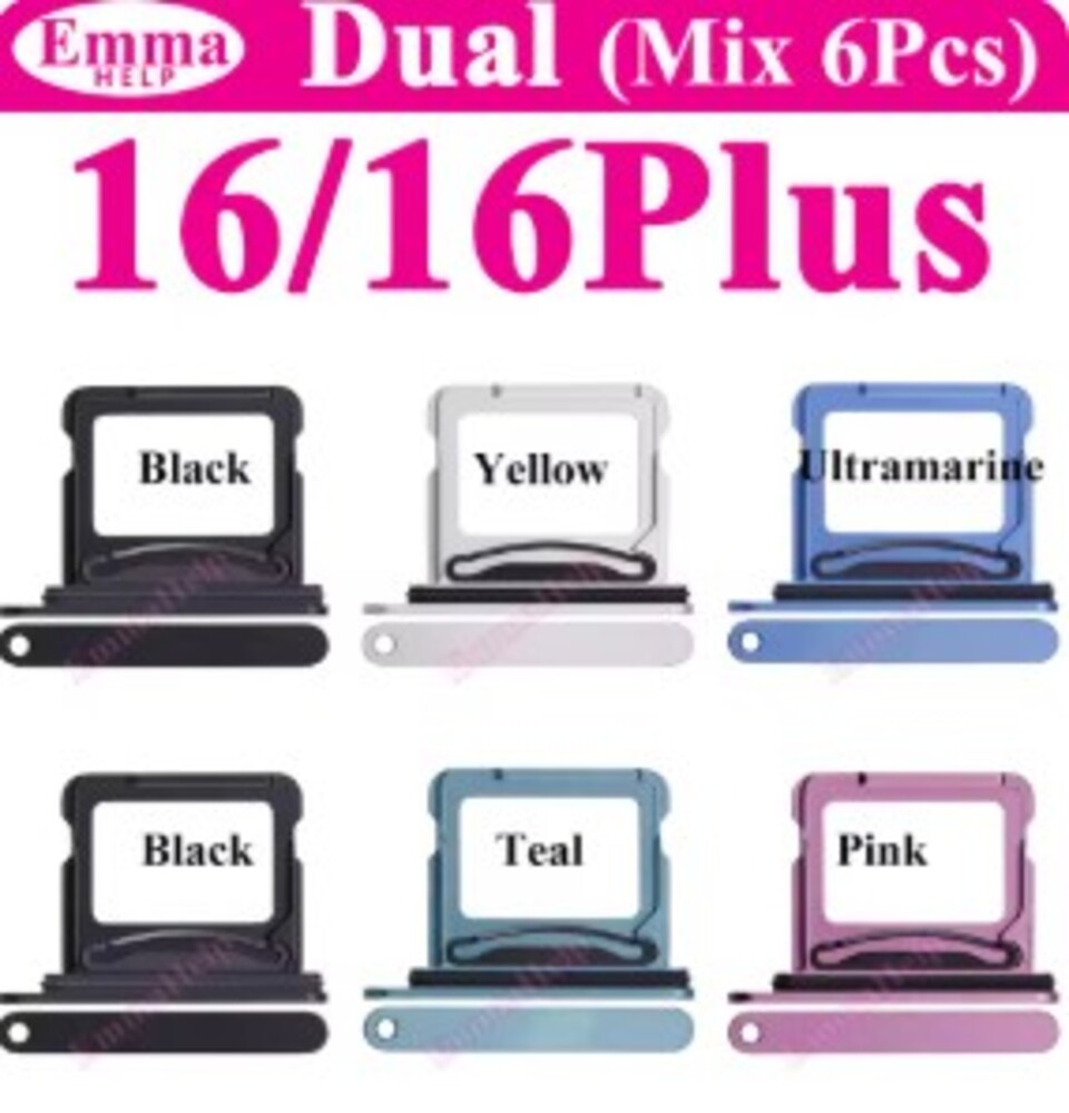 SIMカード SIMトレイ 6個入り iPhone 16 プロマックス デュアル カードスロット 16 16plus - 画像1